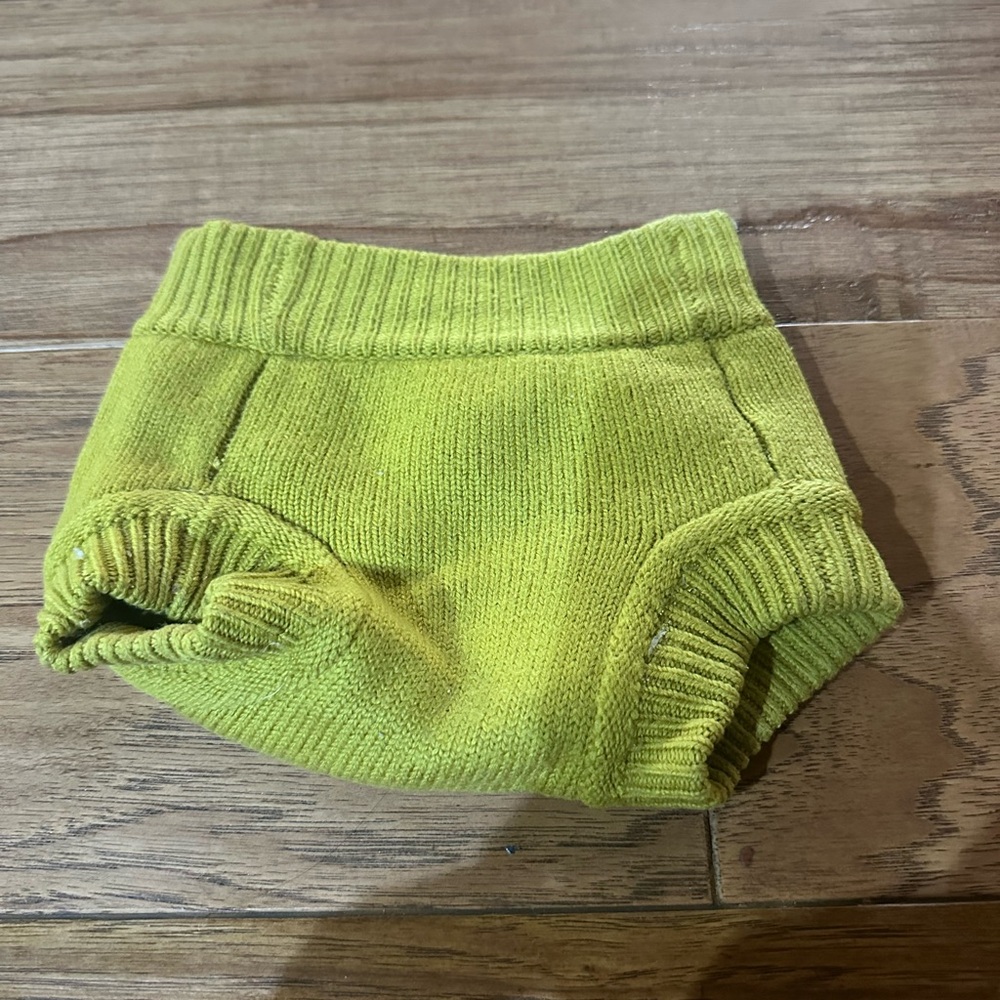 Cozy Knit Baby Bloomers - Green